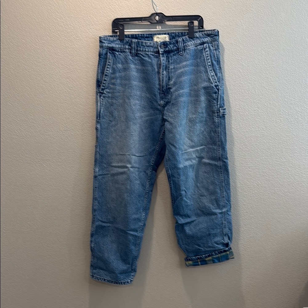 Madewell Flannel Lined Loose Fit Carpenter Jeans